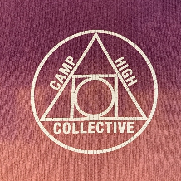 Camp High Collective Fuchsia And Orange Tie Dye Hoodie Sweatshirt - Picture 5 of 8